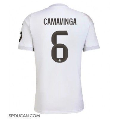Muški Nogometni Dres Real Madrid Eduardo Camavinga #6 Domaci 2025-26 Kratak Rukav Muški Nogometni Dres Real Madrid Eduardo Camavinga #6 Domaci 2025-26 Kratak Rukav